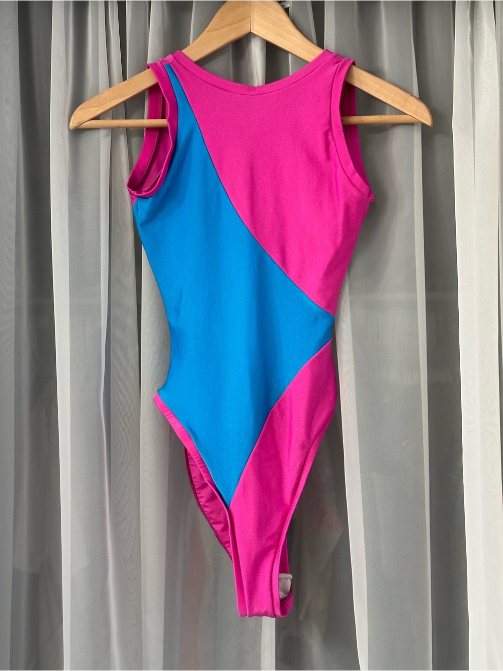Vtg Cabriole Pink and Blue Leotard
